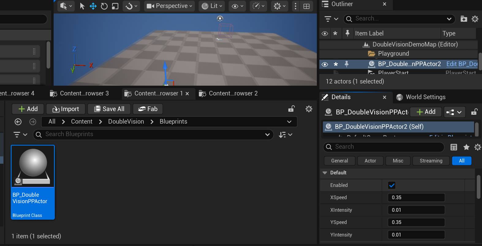double vision effects