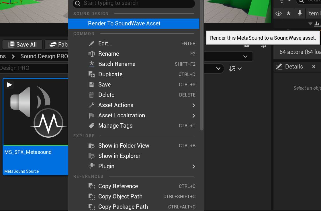 Render Metasound To USoundWave