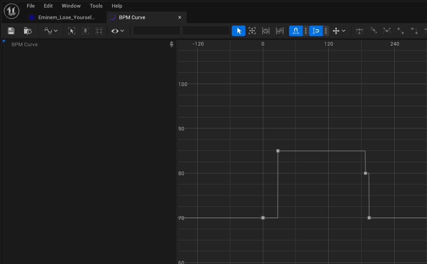 BPM Curve Unreal Engine 5