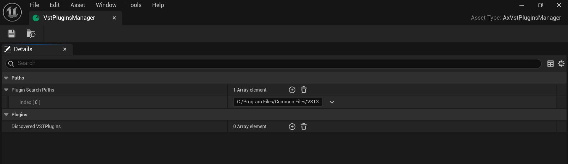 Configuring VST Plugins Manager