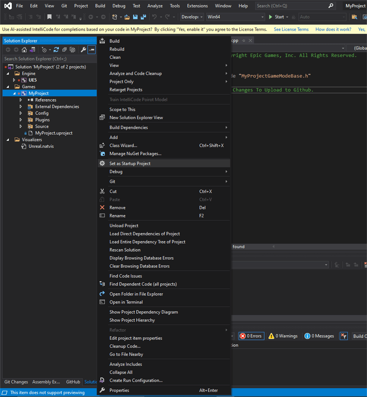 Unable To Start Debugging Error in Visual Studio – Unreal Engine