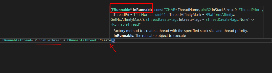 Multithreading thread in unreal engine with FRunnableThread