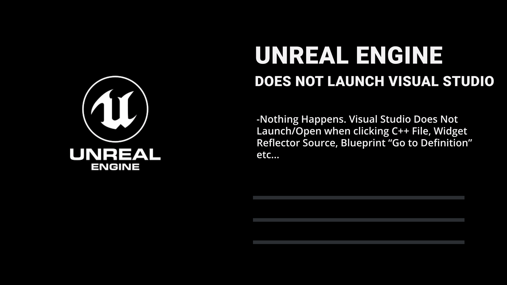 UE5 Fails To Open Visual Studio Fix – Unreal Editor